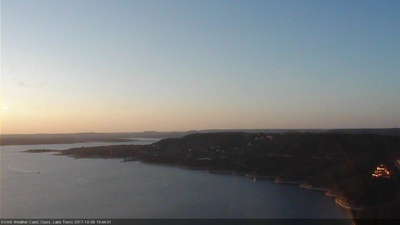 Lake Travis webcam, October 6, 2017 6:05 PM CT