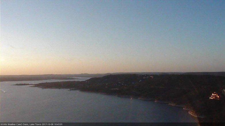 Lake Travis webcam, October 6, 2017 6:10 PM CT
