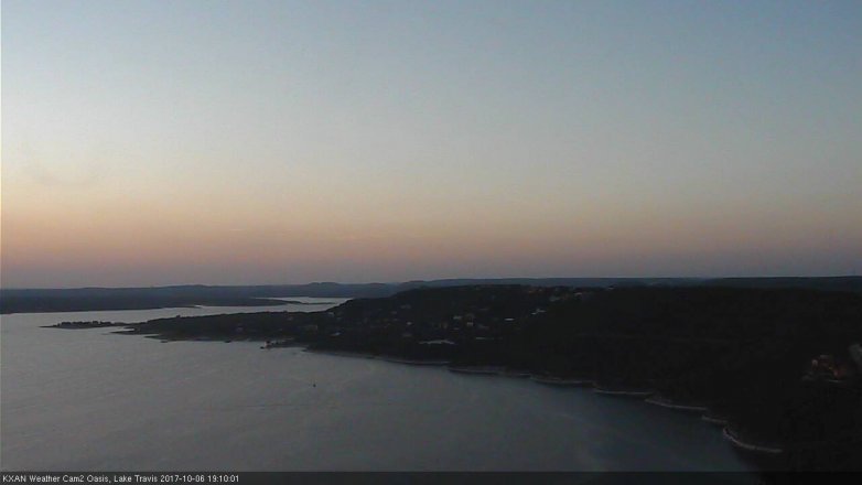 Lake Travis webcam, October 6, 2017 6:15 PM CT