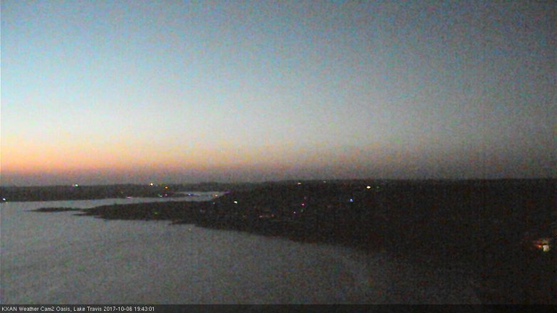Lake Travis webcam, October 6, 2017 6:50 PM CT