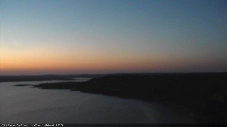 Lake Travis webcam, October 6, 2017 6:55 PM CT