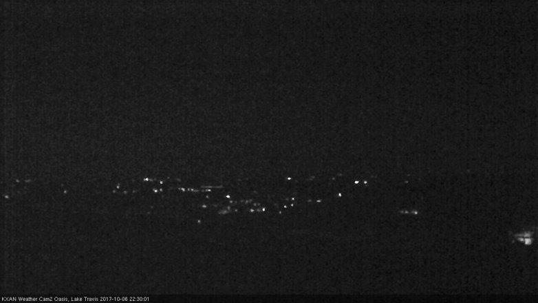 Lake Travis webcam, October 6, 2017 10:00 PM CT