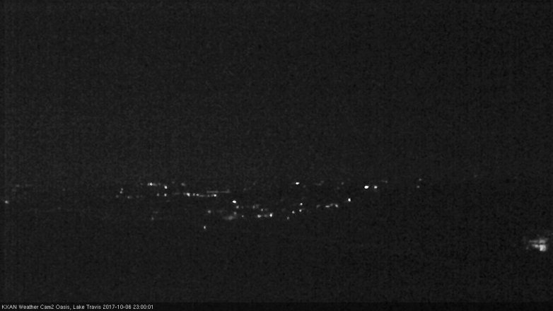 Lake Travis webcam, October 6, 2017 10:30 PM CT