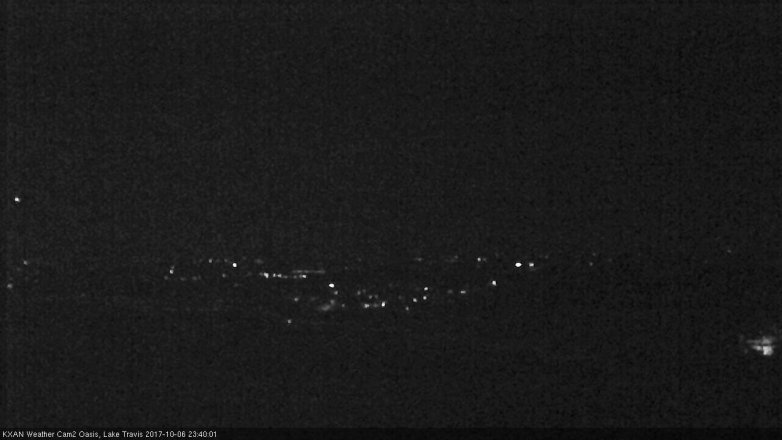 Lake Travis webcam, October 6, 2017 11:00 PM CT