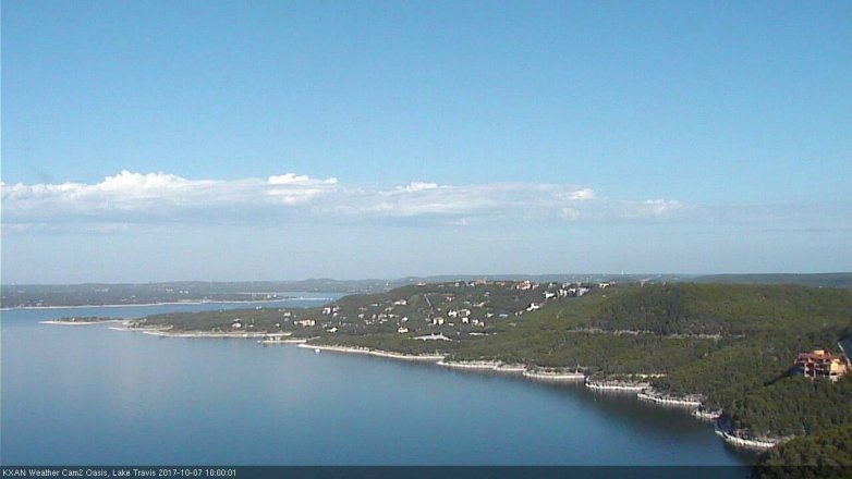 Lake Travis webcam, October 7, 2017 9:05 AM CT