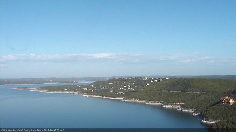 Lake Travis webcam, October 7, 2017 9:10 AM CT