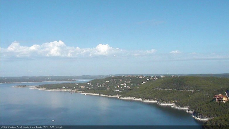 Lake Travis webcam, October 7, 2017 9:25 AM CT