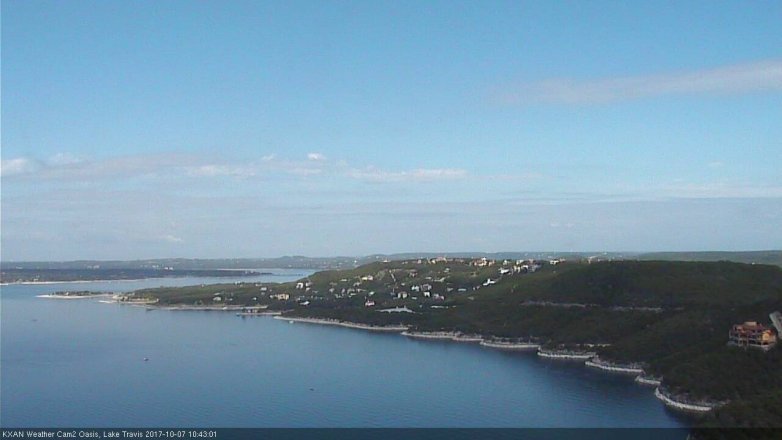 Lake Travis webcam, October 7, 2017 9:55 AM CT