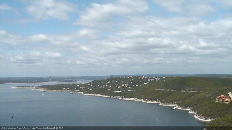 Lake Travis webcam, October 7, 2017 11:50 AM CT