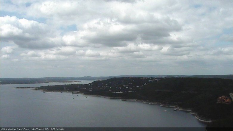 Lake Travis webcam, October 7, 2017 1:40 PM CT