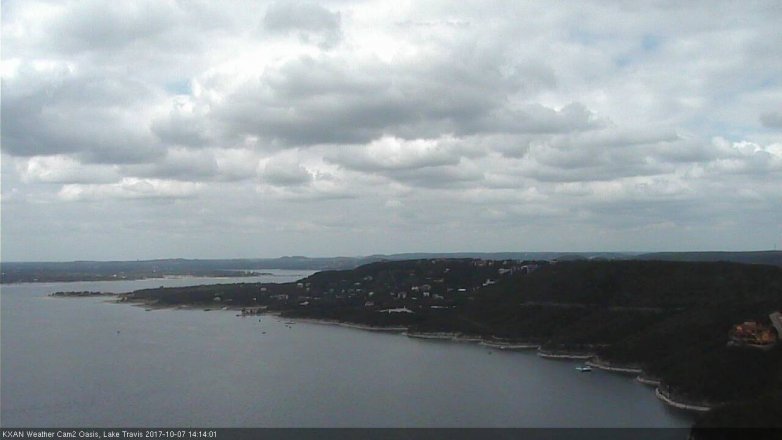 Lake Travis webcam, October 7, 2017 1:45 PM CT