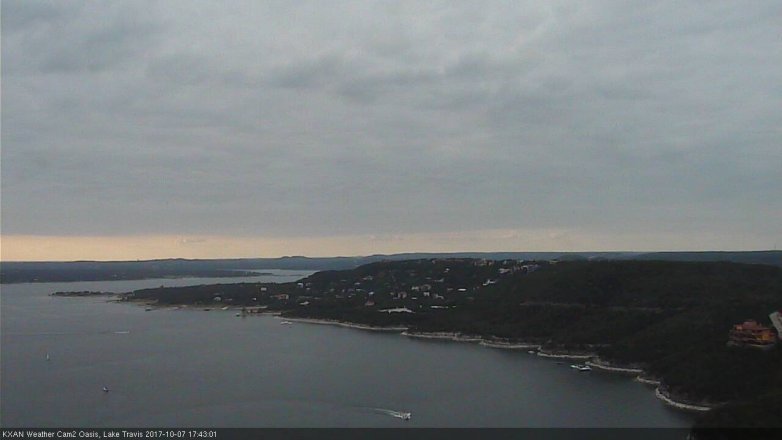 Lake Travis webcam, October 7, 2017 5:00 PM CT