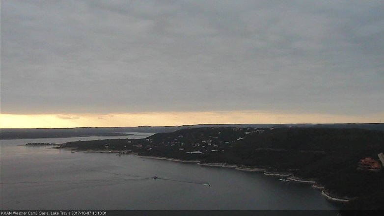 Lake Travis webcam, October 7, 2017 5:25 PM CT