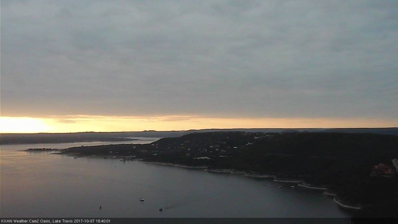 Lake Travis webcam, October 7, 2017 5:50 PM CT