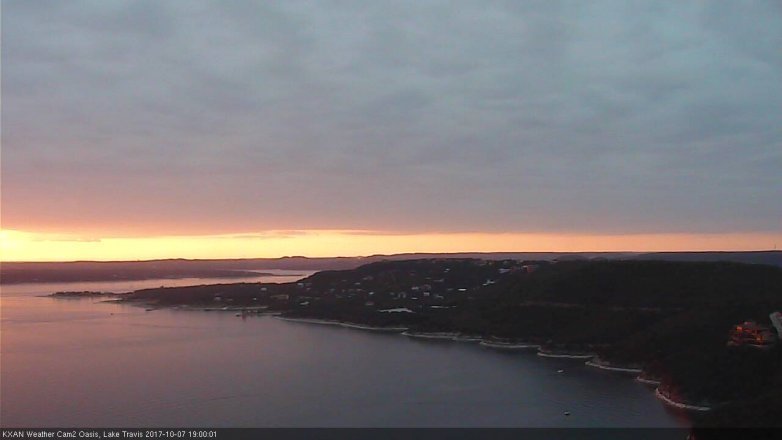 Lake Travis webcam, October 7, 2017 6:05 PM CT