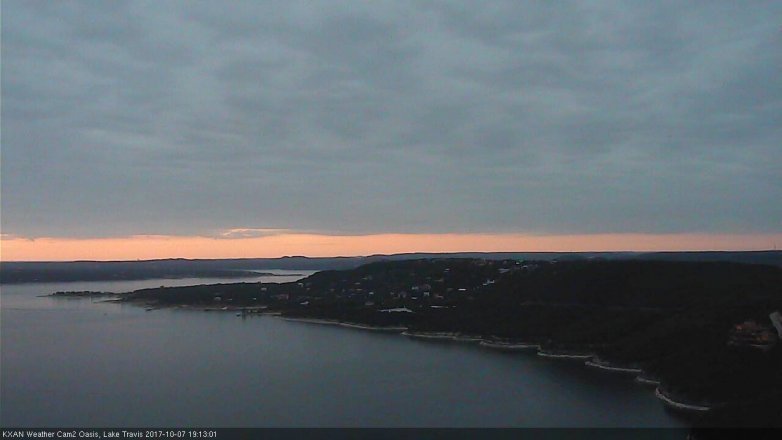 Lake Travis webcam, October 7, 2017 6:20 PM CT
