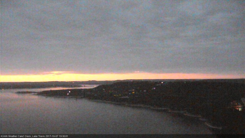 Lake Travis webcam, October 7, 2017 6:35 PM CT
