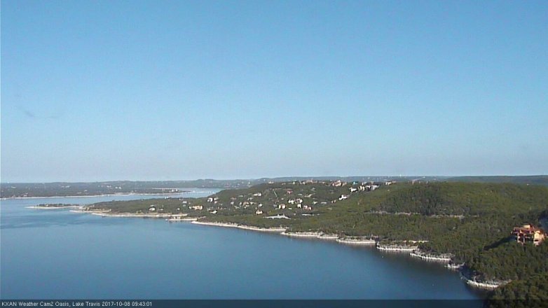 Lake Travis webcam, October 8, 2017 9:05 AM CT