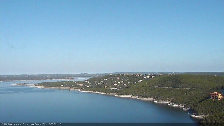 Lake Travis webcam, October 8, 2017 9:15 AM CT