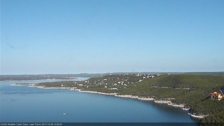 Lake Travis webcam, October 8, 2017 9:25 AM CT