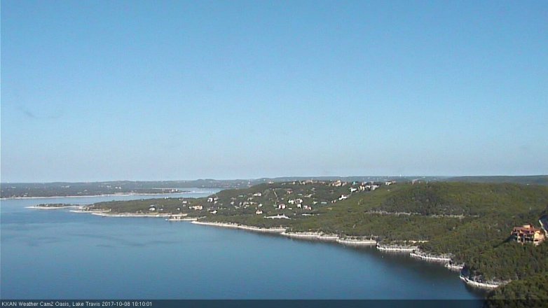 Lake Travis webcam, October 8, 2017 9:30 AM CT