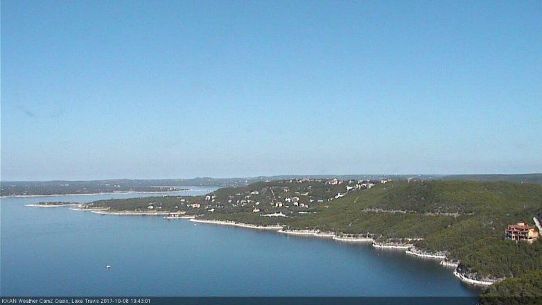 Lake Travis webcam, October 8, 2017 9:50 AM CT