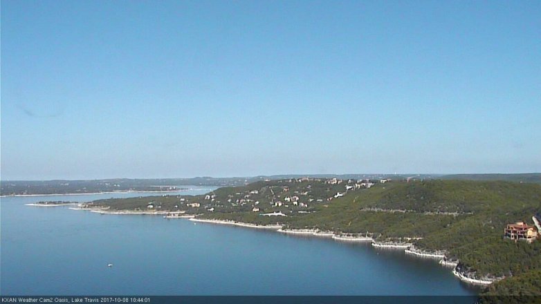 Lake Travis webcam, October 8, 2017 10:00 AM CT