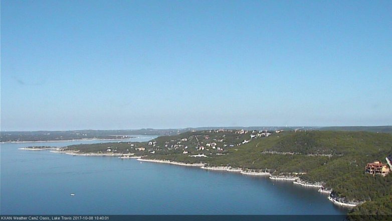Lake Travis webcam, October 8, 2017 10:10 AM CT