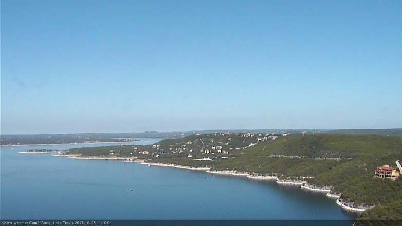 Lake Travis webcam, October 8, 2017 10:15 AM CT