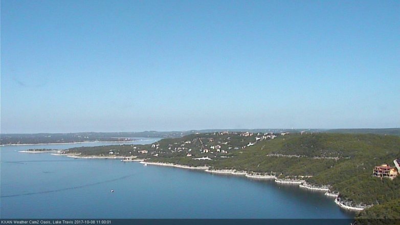 Lake Travis webcam, October 8, 2017 10:20 AM CT
