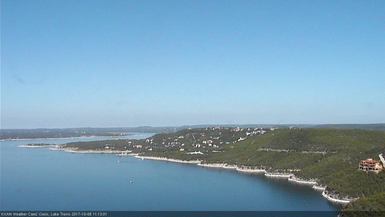 Lake Travis webcam, October 8, 2017 10:40 AM CT