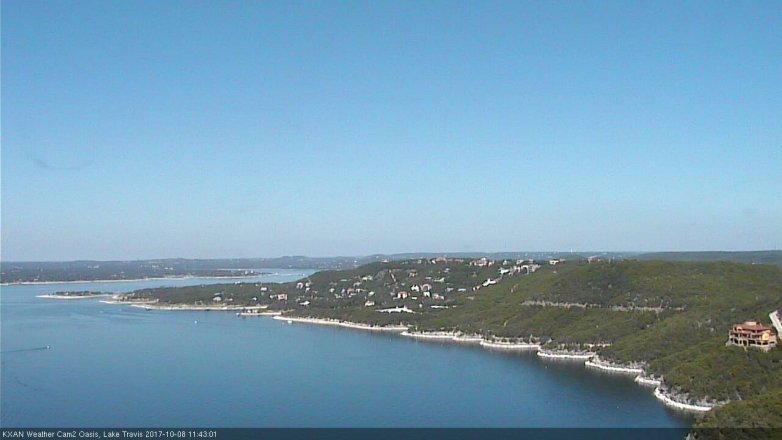 Lake Travis webcam, October 8, 2017 11:00 AM CT