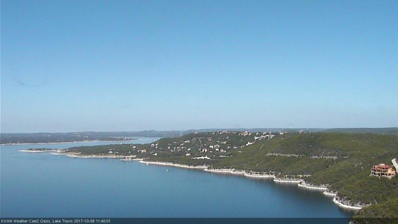 Lake Travis webcam, October 8, 2017 11:05 AM CT