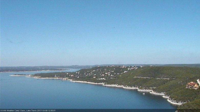 Lake Travis webcam, October 8, 2017 11:15 AM CT