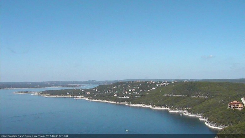 Lake Travis webcam, October 8, 2017 11:35 AM CT