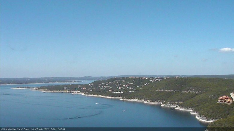 Lake Travis webcam, October 8, 2017 12:00 PM CT