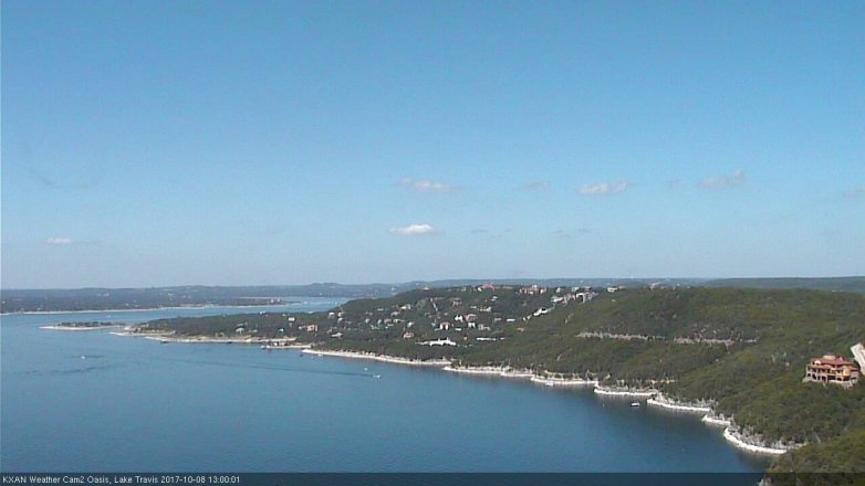 Lake Travis webcam, October 8, 2017 12:05 PM CT