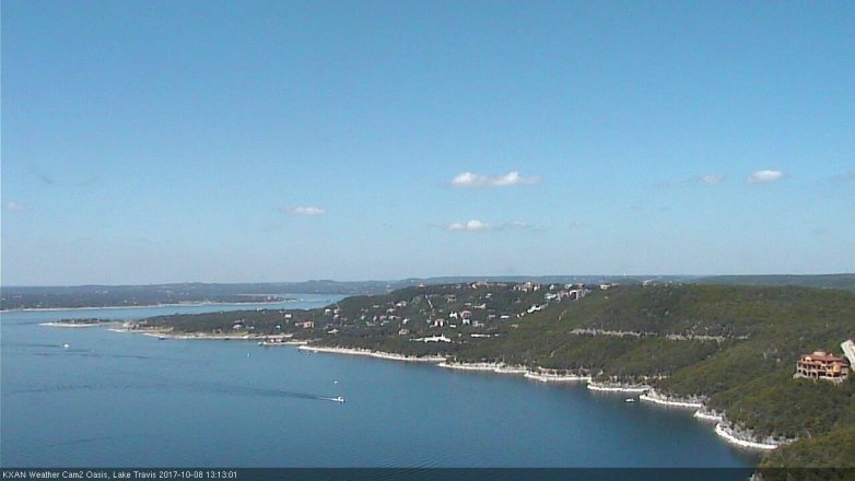 Lake Travis webcam, October 8, 2017 12:30 PM CT