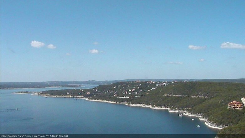 Lake Travis webcam, October 8, 2017 12:45 PM CT