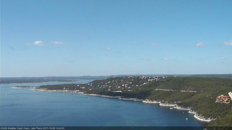 Lake Travis webcam, October 8, 2017 12:50 PM CT