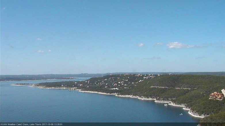 Lake Travis webcam, October 8, 2017 12:55 PM CT