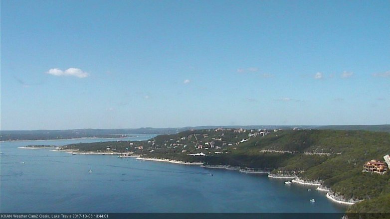 Lake Travis webcam, October 8, 2017 1:15 PM CT