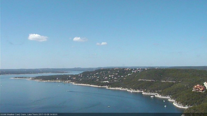 Lake Travis webcam, October 8, 2017 1:30 PM CT