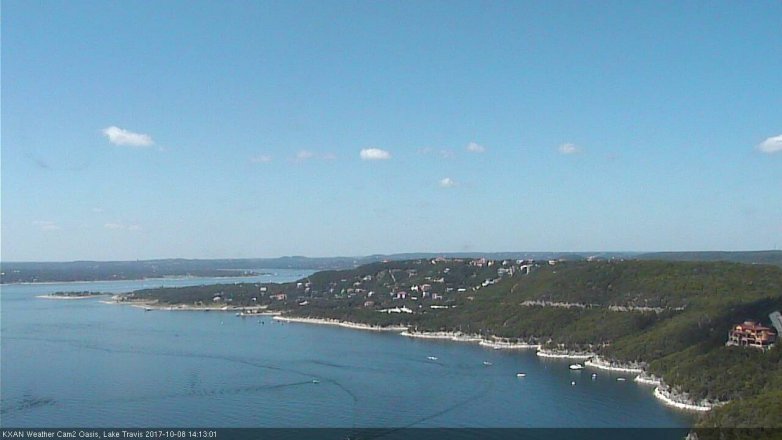 Lake Travis webcam, October 8, 2017 1:35 PM CT