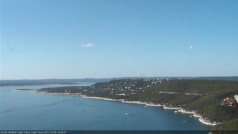 Lake Travis webcam, October 8, 2017 1:50 PM CT