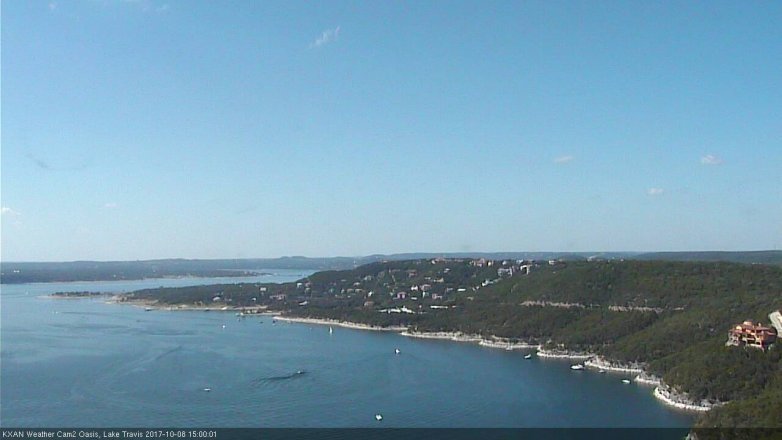 Lake Travis webcam, October 8, 2017 2:30 PM CT