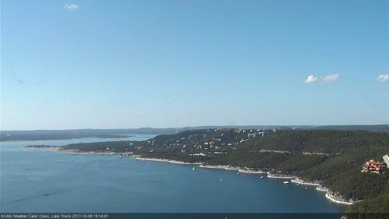 Lake Travis webcam, October 8, 2017 2:35 PM CT