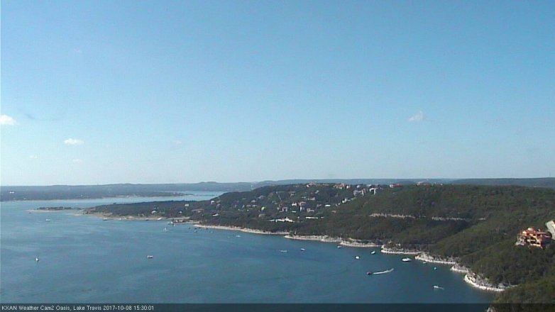 Lake Travis webcam, October 8, 2017 2:55 PM CT