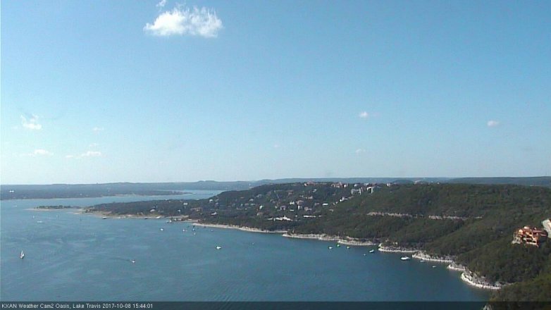 Lake Travis webcam, October 8, 2017 3:10 PM CT