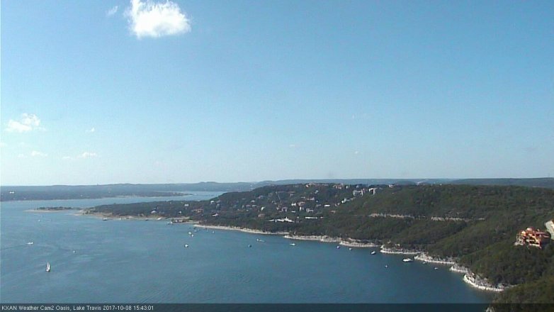 Lake Travis webcam, October 8, 2017 3:15 PM CT
